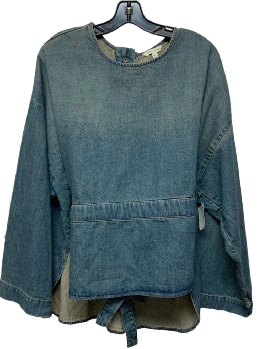 Banana Republic Blue Denim Tie-Waist Top Size Xl - Picture 5 of 16